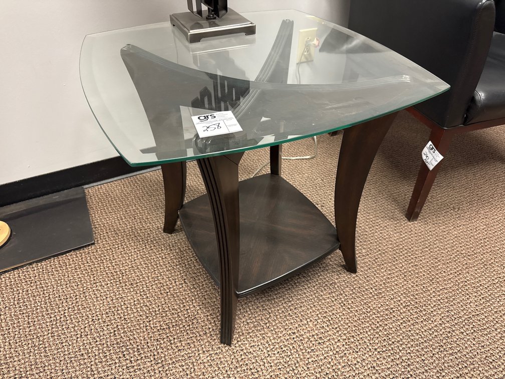 (2) Glass Side Table