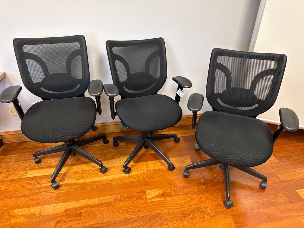 (3) Meshback Task Chairs