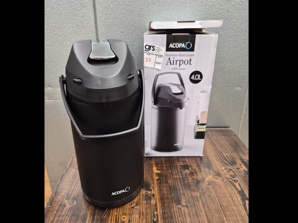 Acopa 4L Stainless Steel Lined Airpot with Lever(New In Box)