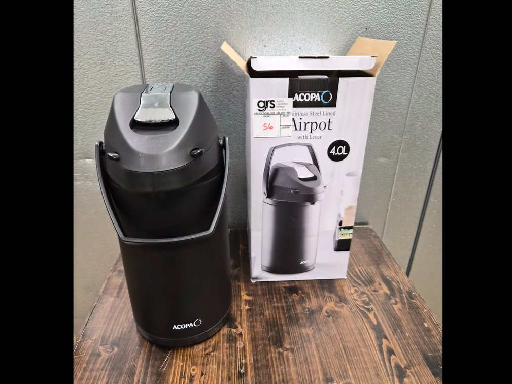 Acopa 4L Stainless Steel Lined Airpot with Lever(New In Box)