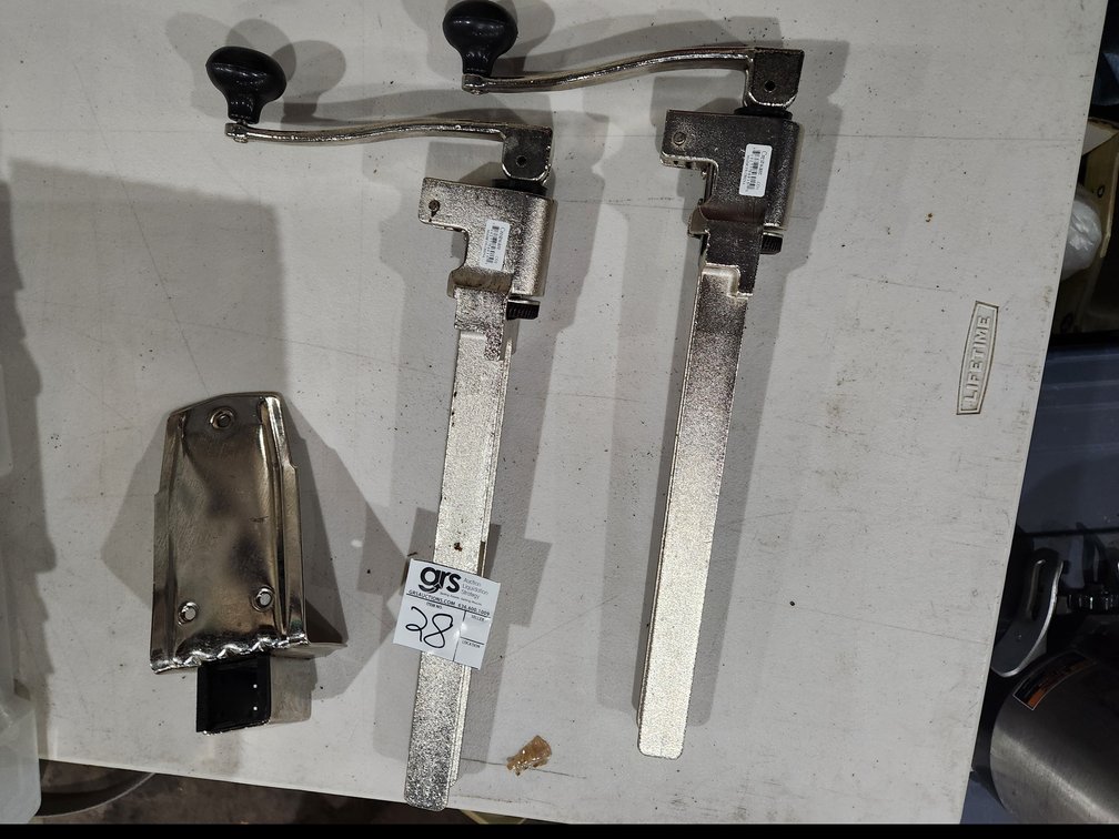 (2) Commercial Can Openers, (1) base