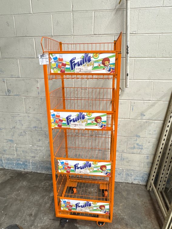 4-Tier Wire Display On Casters