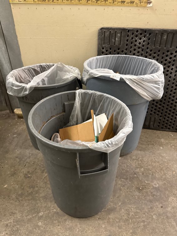 (3) Trash Cans