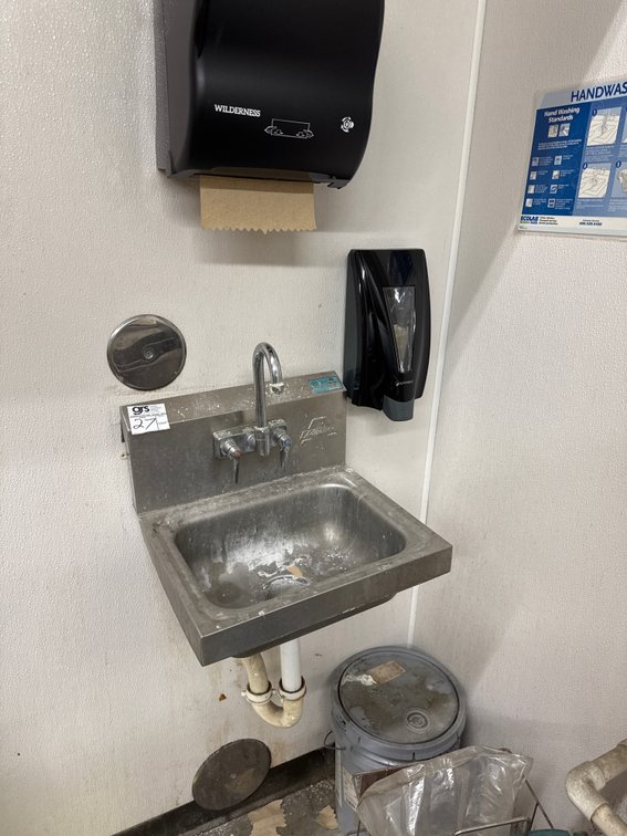 Hand Sink With Soap Dispenser And Paper Towel Dispenser