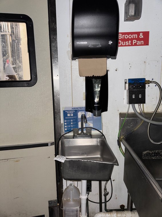Hand Sink With Soap Dispenser & Paper Towel Dispenser