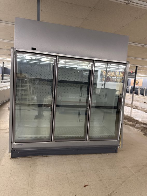 3-Door Commercial Glass Door Display Refrigerator / Freezer