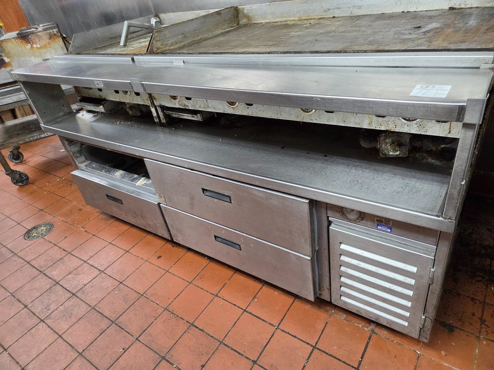 (2) Jade Griddles with Chef Base with WKS Prep Counter