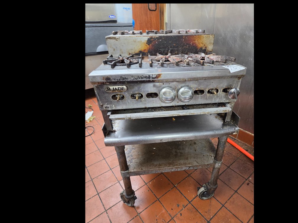 Jade 6 Burner Cook Top with Equipment Cart