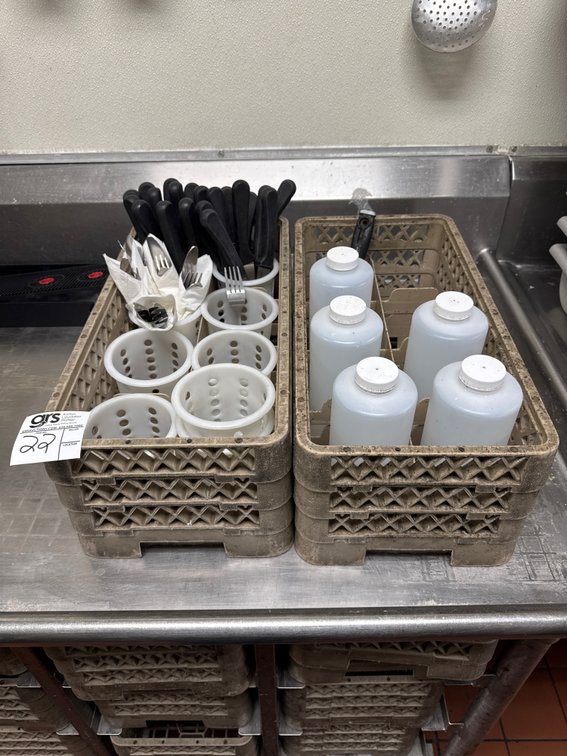 Flatware with Condiment and Flat Ware Wash Cylinders