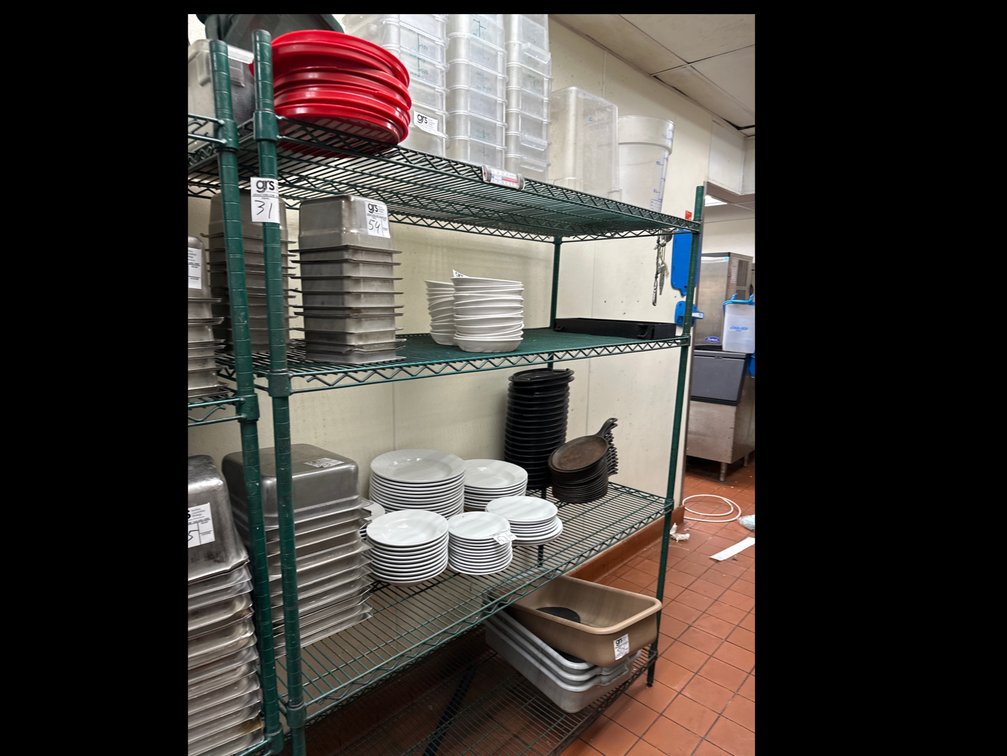 Four Tier Wire Shelf - Green