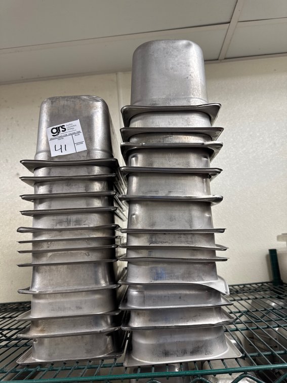 1/3 Food Pans Stainless  (24) 6"d