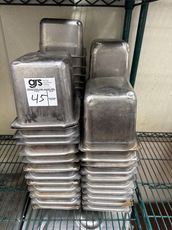 1/6 Food Pans (35) 6"d (18) 4"d