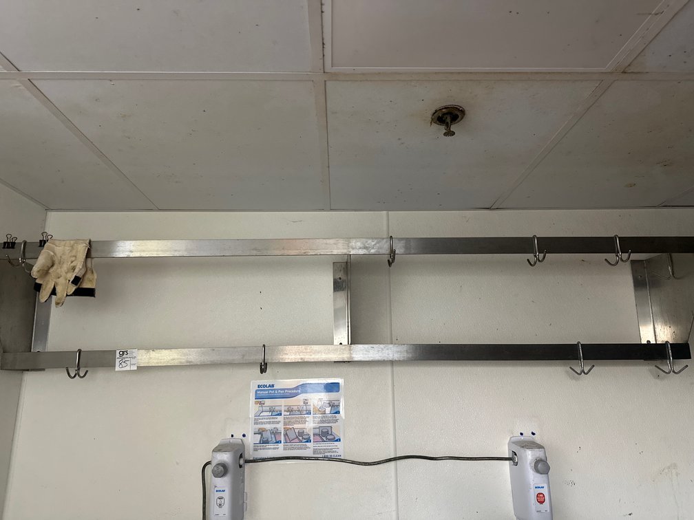 Wall Mounted Pan Rack with Hooks