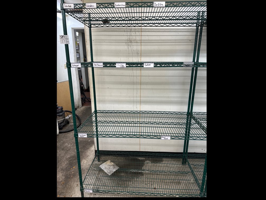 Four Tier Wire Shelf - Green