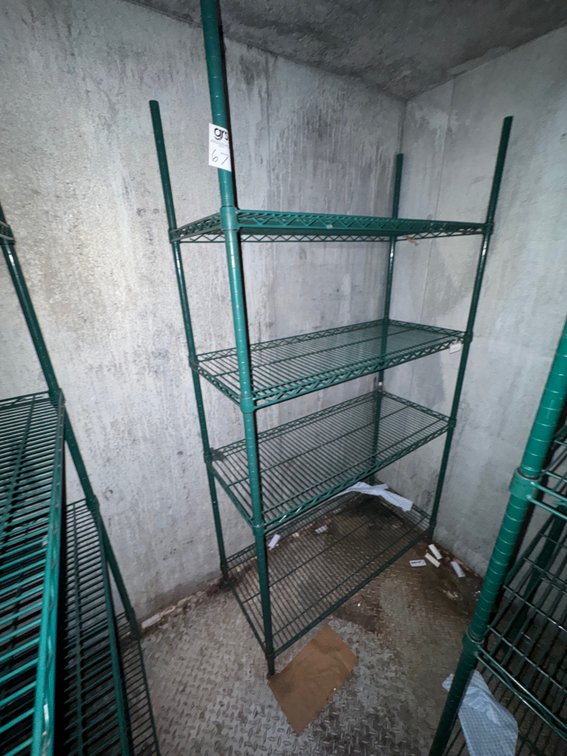 Four Tier Wire Shelf - Green