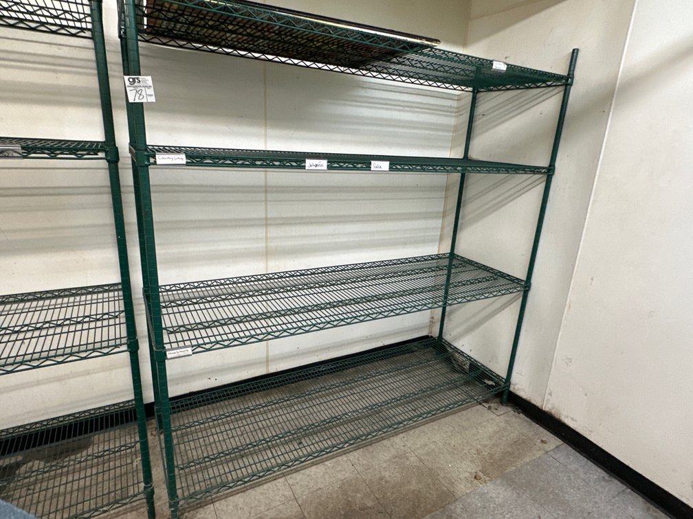 Four Tier Wire Shelf - Green