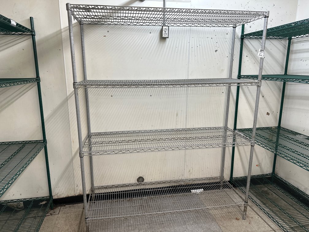 Four Tier Wire Shelf - Gray