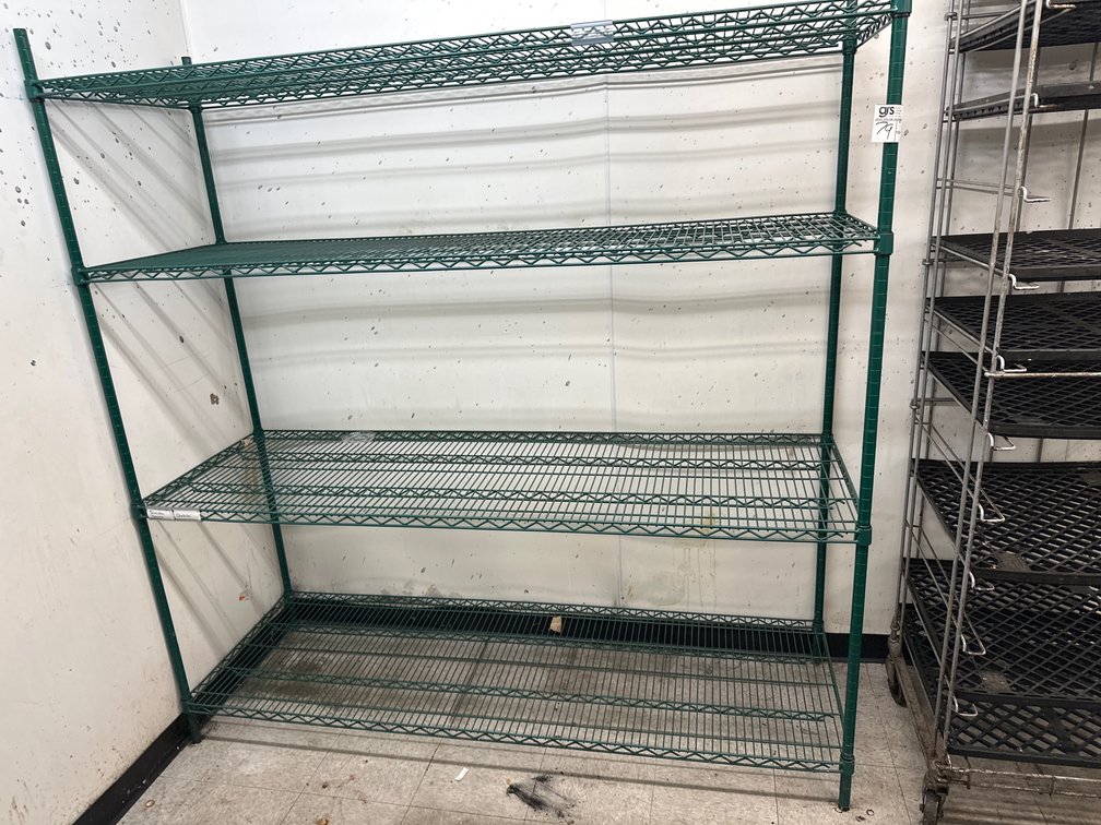 Four Tier Wire Shelf - Green