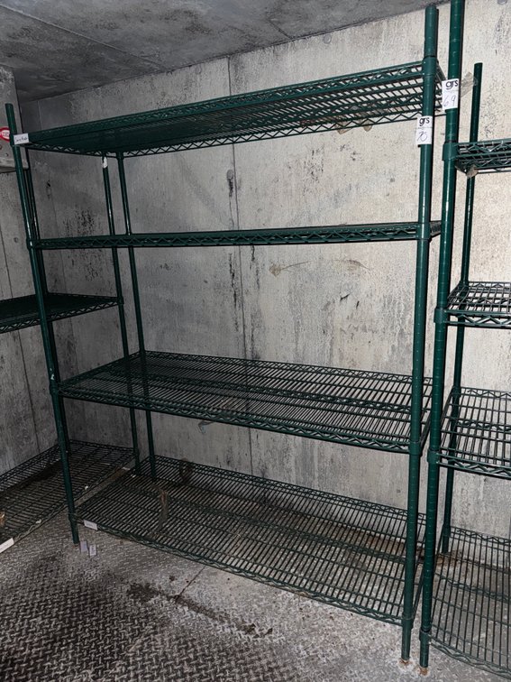 Four Tier Wire Shelf - Green