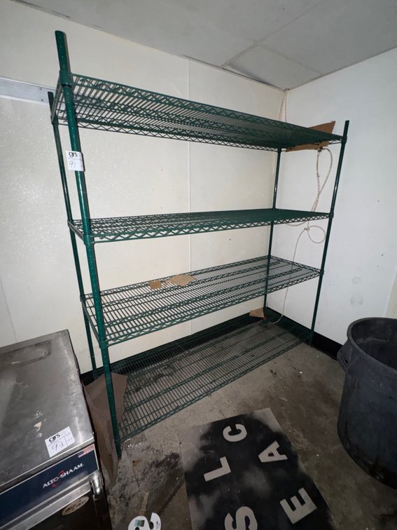 Four Tier Wire Shelf  - Green