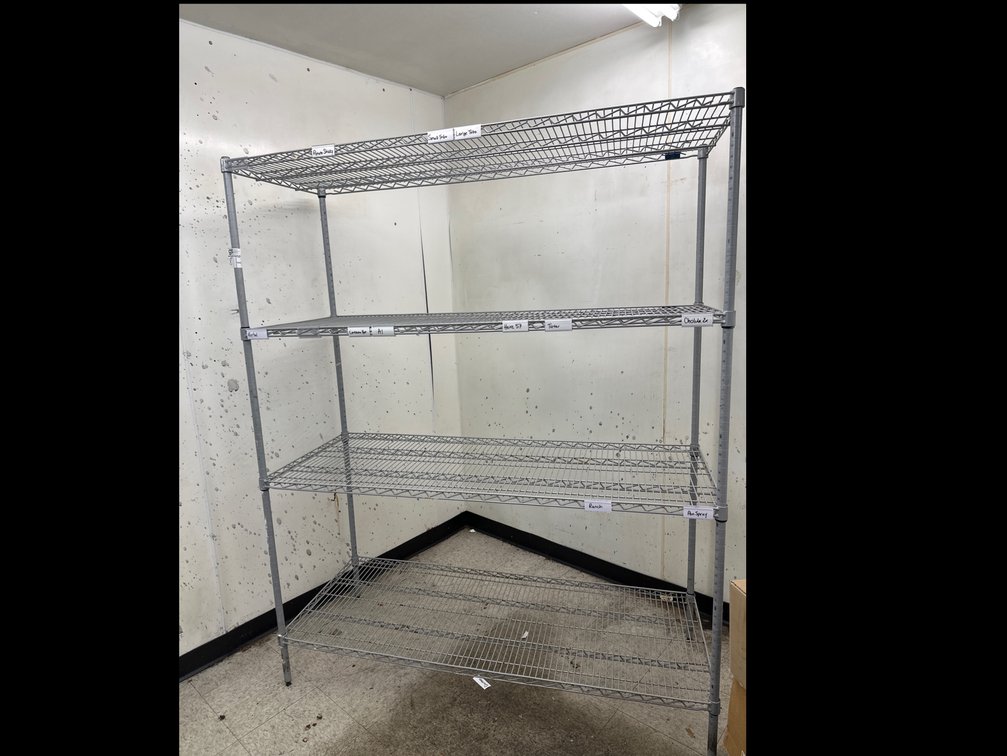 Four Tier Wire Shelf - Gray