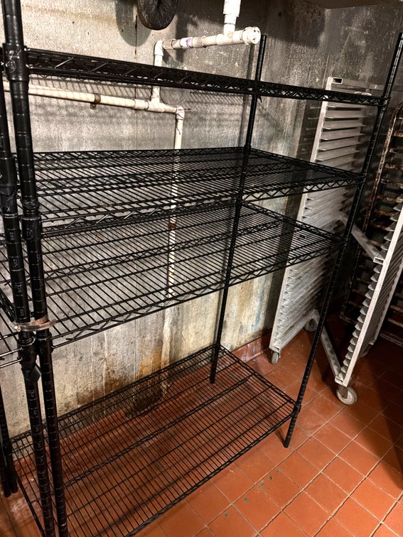 4-Shelf Black Epoxy Coated Wire Shelving Unit