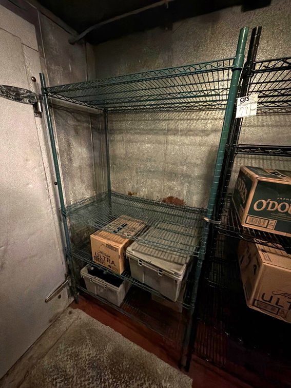 4-Shelf Green Epoxy Coated Wire Shelving Unit