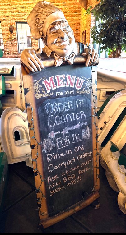 Chef Figure Chalkboard Menu Sign