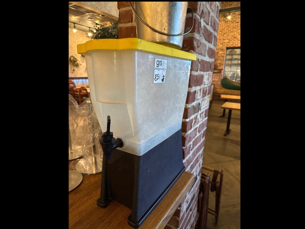 Commercial 3-Gal Beverage Dispenser and Stainless Steel Bucket