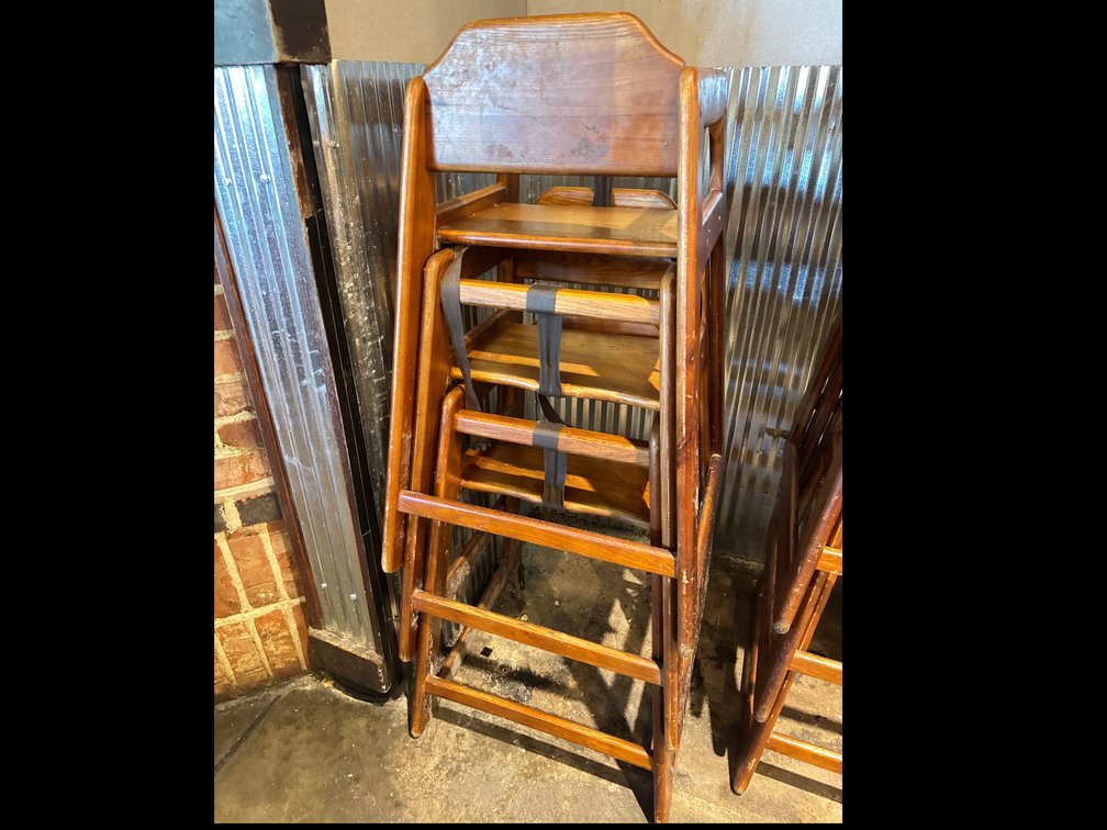 (3) Wood High Chairs