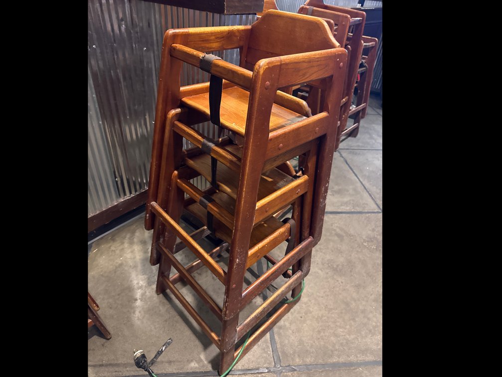 (3) Wood High Chairs