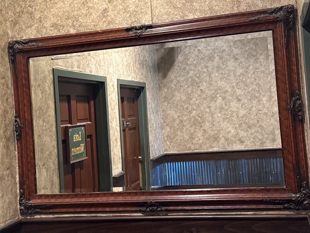 Ornate Dark Wood Framed Wall Mirror