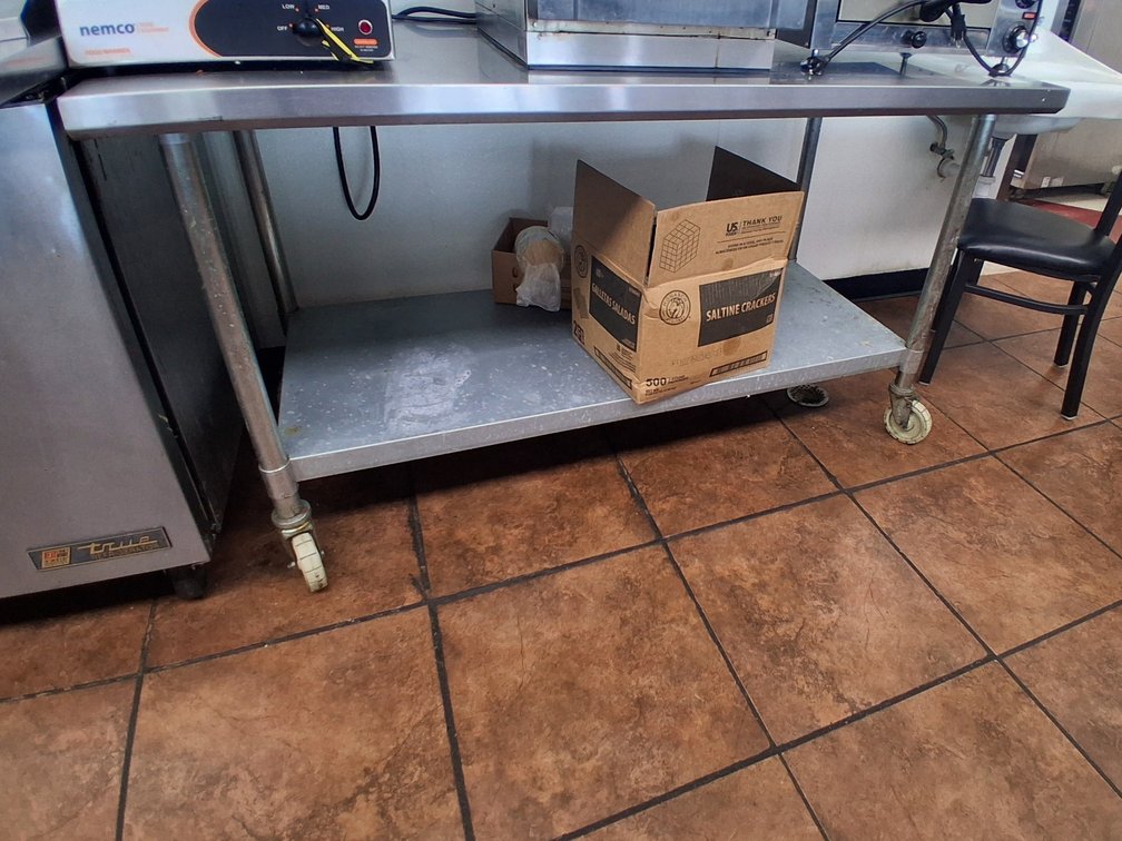 Stainless Steel Work Table On Wheels