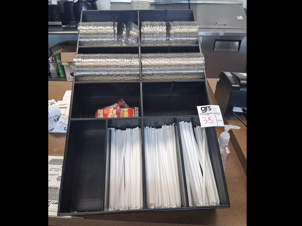 Lid Straw Condiment Organizer