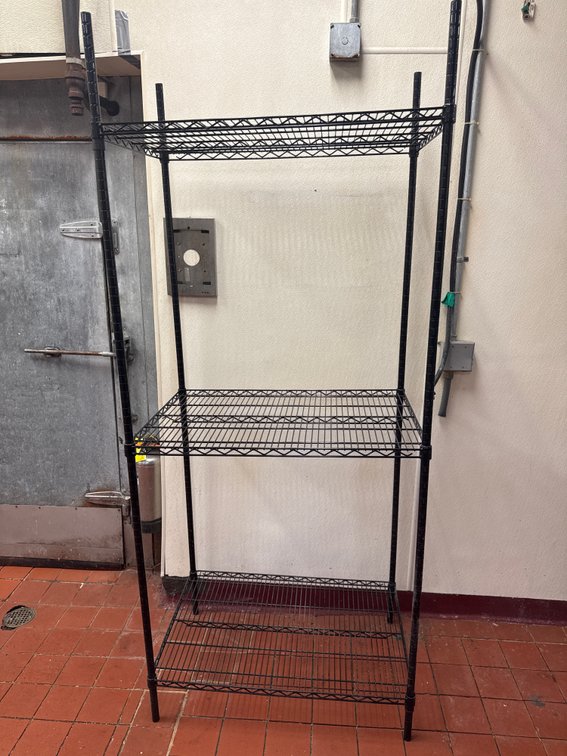 Regency Space Solutions 3-Shelf Black Wire Shelving Unit