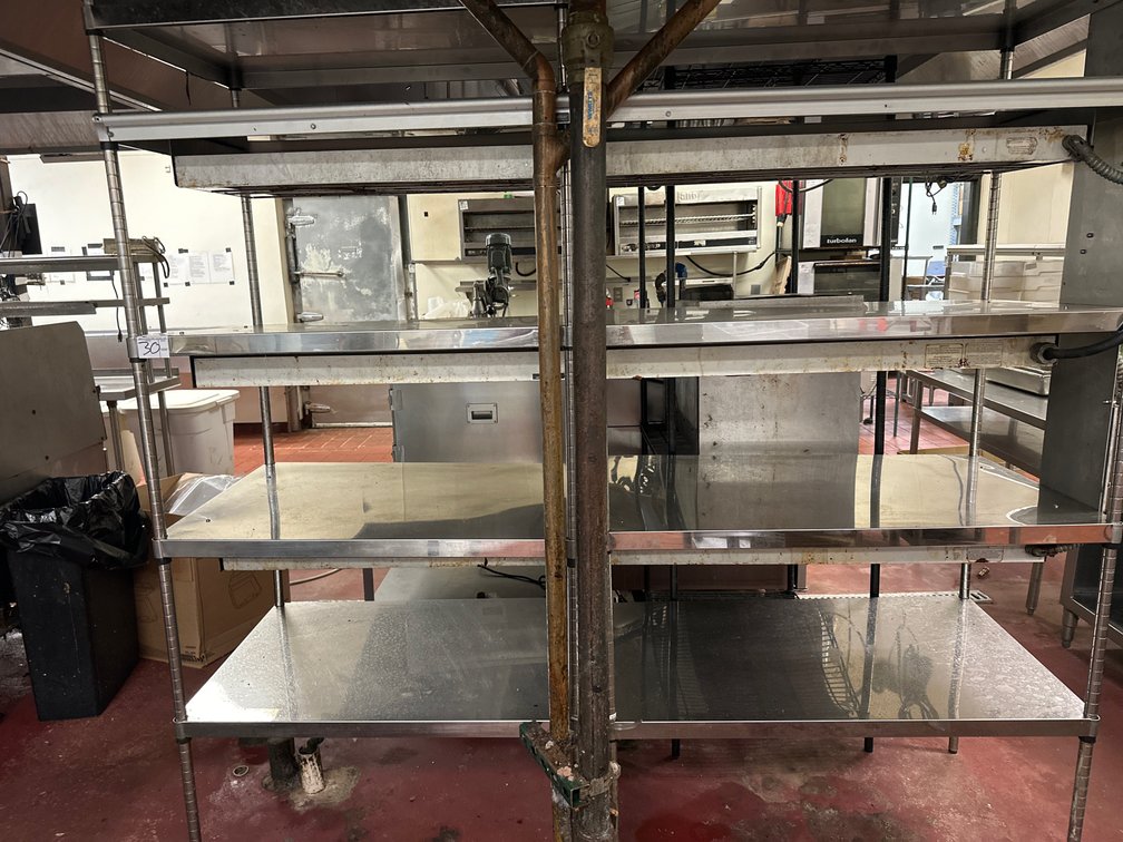 5-Tier Stainless Steel Shelving Units with Warmer