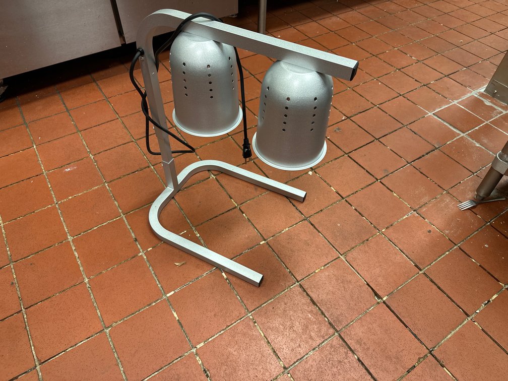 Dual Bulb Freestanding Food Heat Lamp Warmer