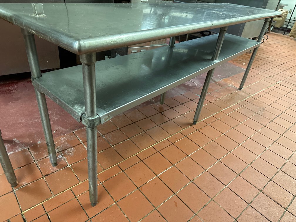 Stainless Steel Commercial Work Table with Stainless Steel Legs and Undershelf