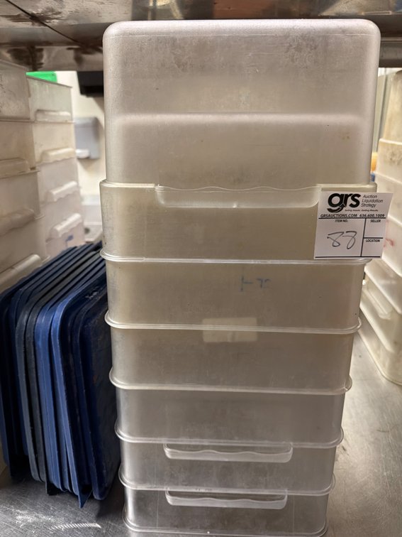 (12) 12 Qt Food Storage Containers with Lids