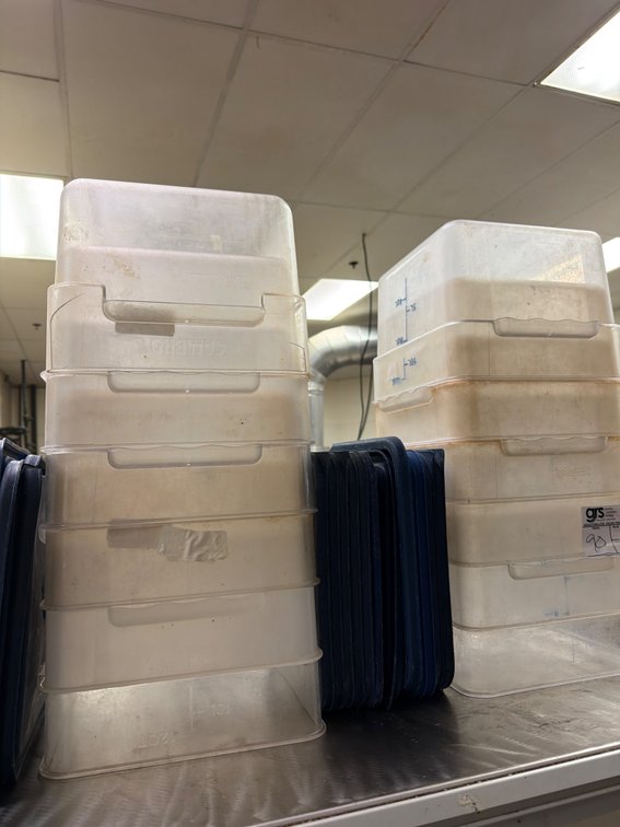 (12) 12 Qt Plastic Food Storage Containers