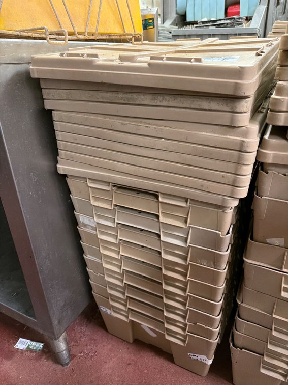 (10)  Stackable Dough Boxes with Lids