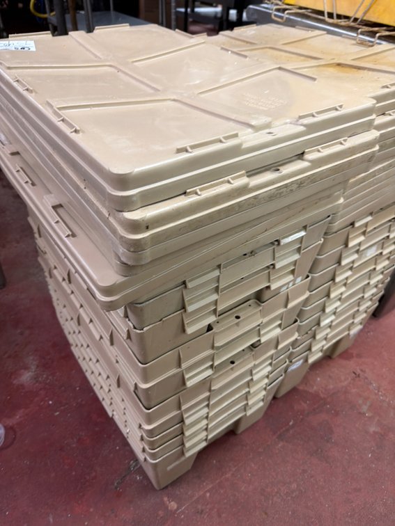 (10) Stackable Dough Boxes with Lids