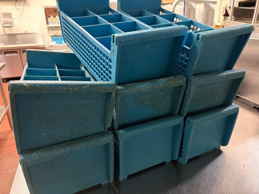 (8) Commercial Dishwasher Glass and Flatware Racks