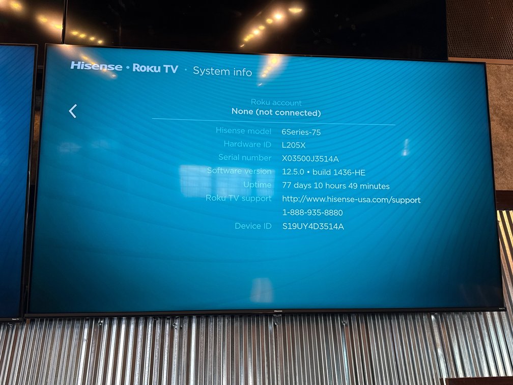 Hisense 6Series-75 Roku TV