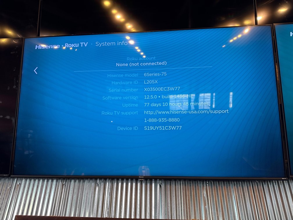 Hisense 6Series-75 Roku TV Flat Panel Television