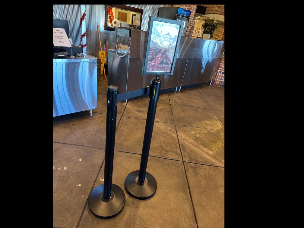 2 Commercial Retractable Belt Stanchions