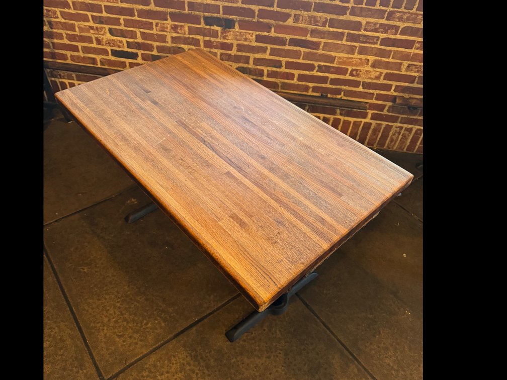Commercial Butcher Block Style Wooden Restaurant Table