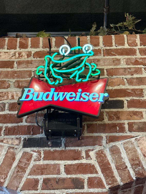 Budweiser Frog Neon Sign