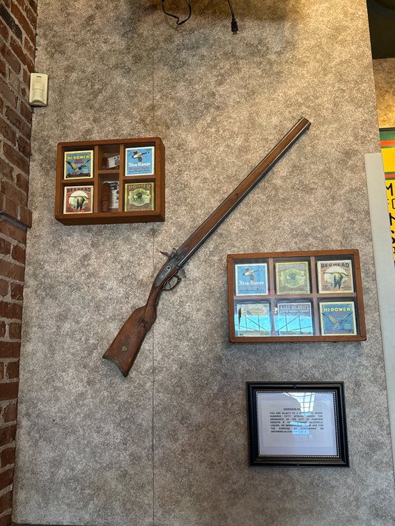 Replica Percussion Shotgun & Sporting Memorabilia Displays