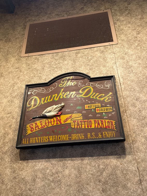 The Drunken Duck Wood Pub Sign
